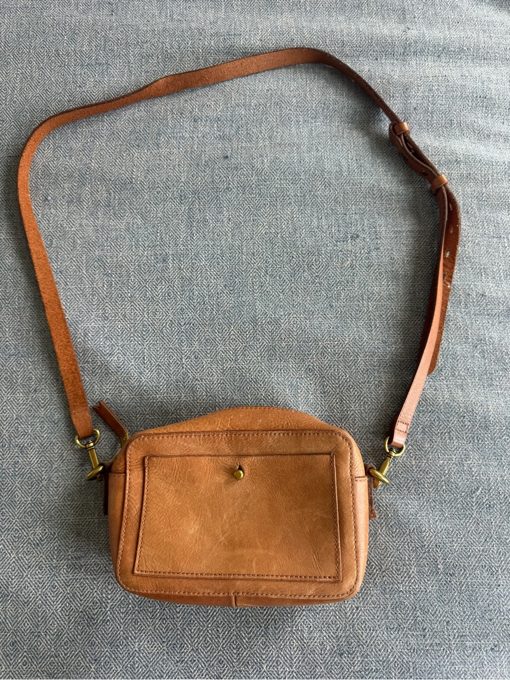 Madewell Classic Tan Leather Crossbody Bag